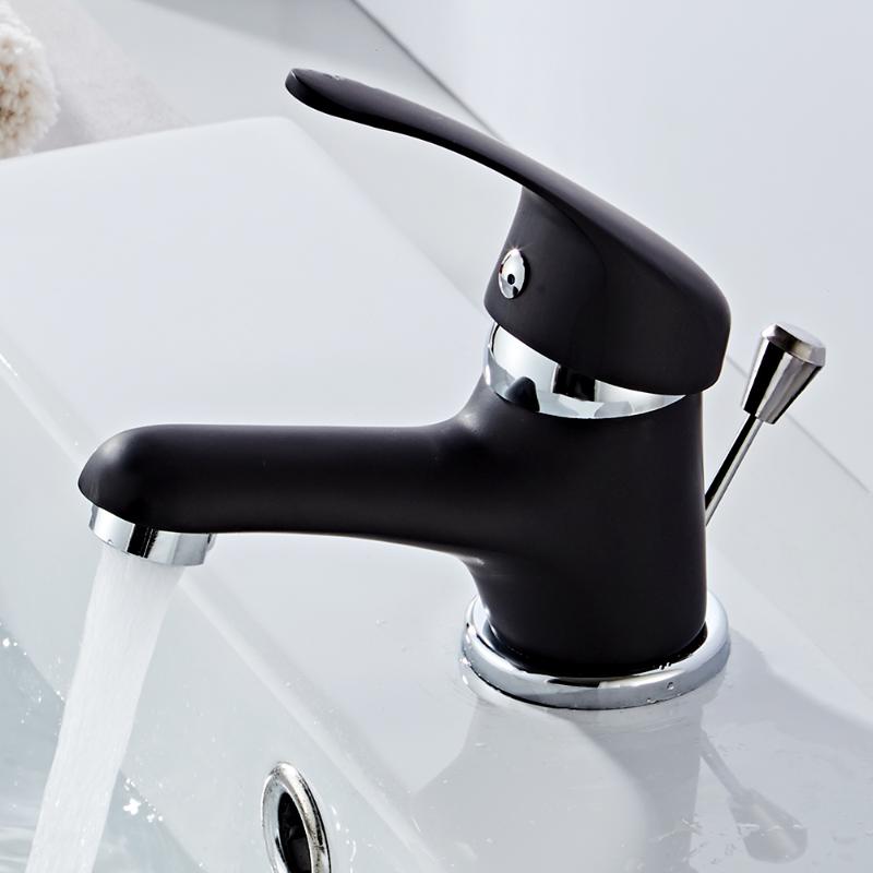 

Bathroom Basin Faucets Single Handle Basin Sink Tap Black Paint Faucet Kitchen Faucet Bath Water Tap Bathroom Accessories