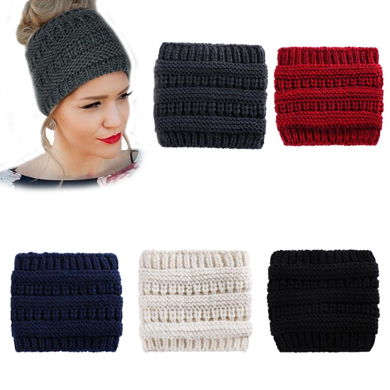 

New Beanie Girls Stretch Wool Knitted Crochet Beanies Winter Hats Women Cap