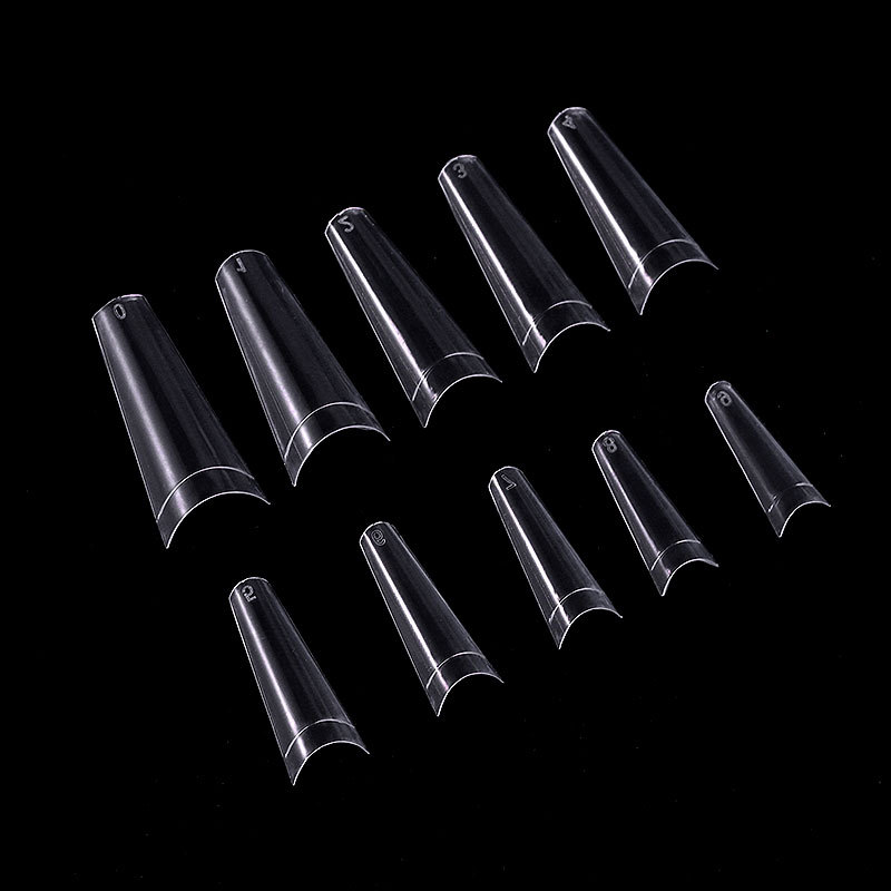 

No bad smell pcs/Bag Sizes Ballerina False Nail Tips Coffin Fake Nails French Half Tips Cover Clear Natural Flat Shape False Na
