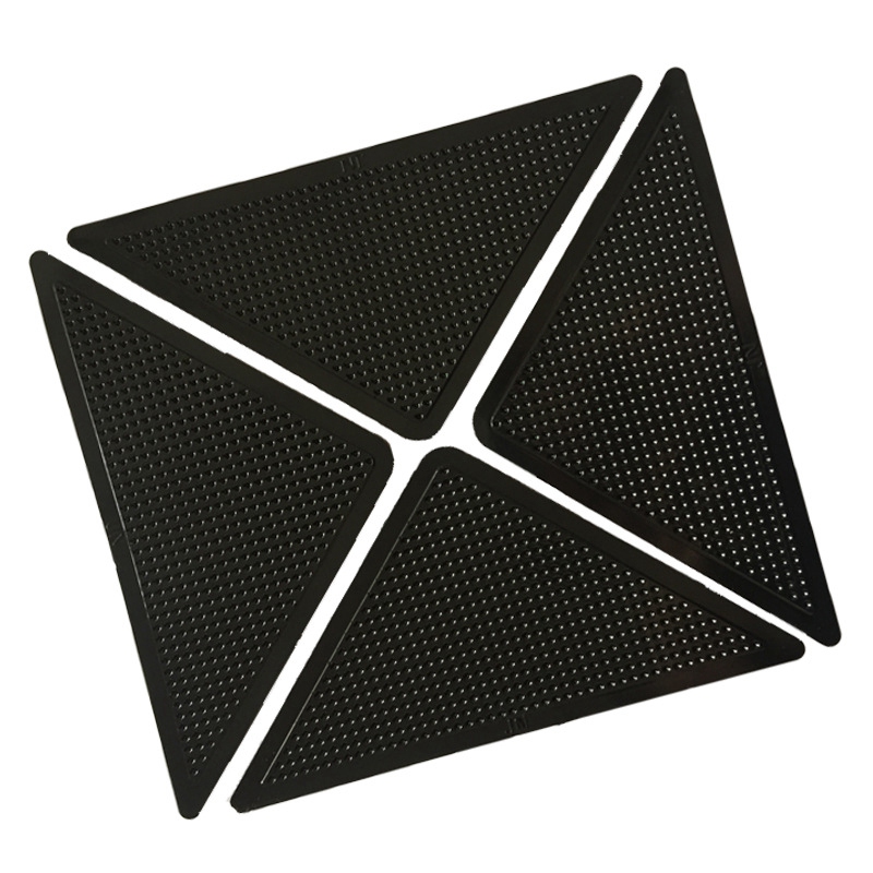

4 Pieces of Reusable Washable Silicone Non-Slip Stickers for Bathroom Rugs and Cushion Covers