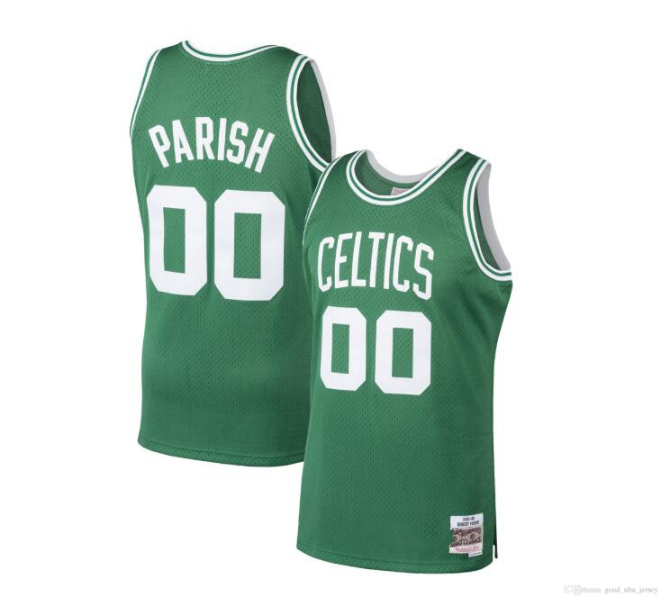 

Men Boston Celtics Robert Parish 00 Mitchell & Ness Kelly Green 1985-86 1986-87 HardwoodS Classics Swingman Player Jersey, Black