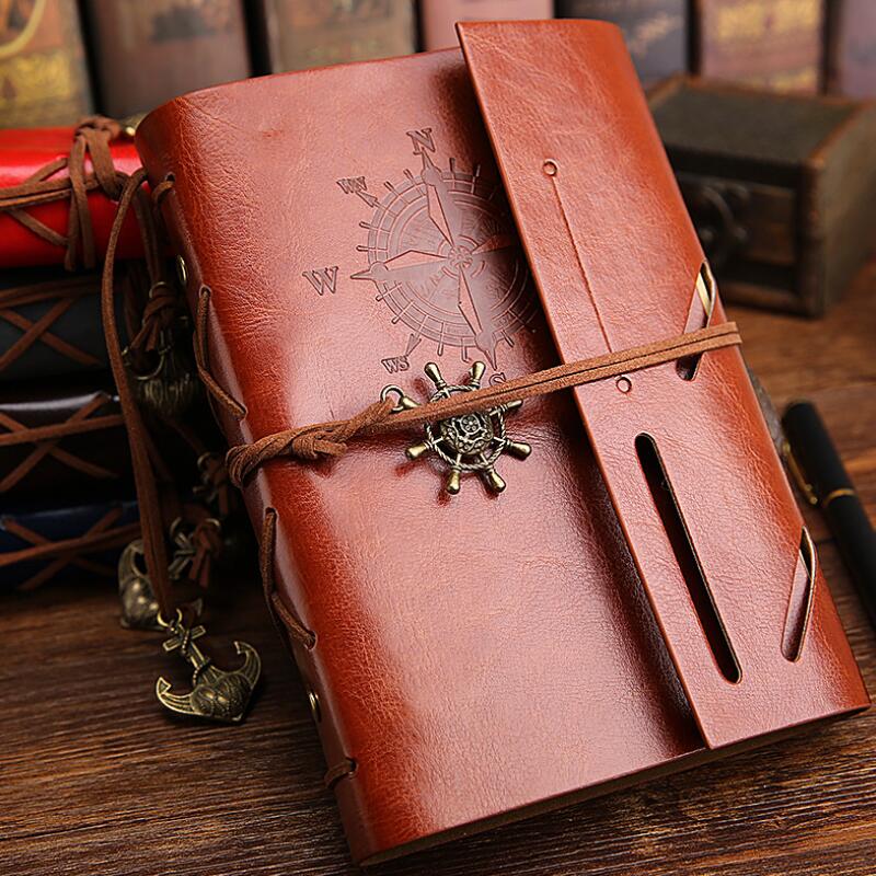 

vintage garden travel diary books kraft papers journal notebook spiral Pirate notepads cheap school student classical books LX2948