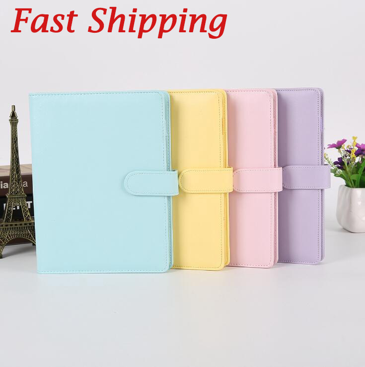 

11 Colors A6 Creative Flash Notepad Binder Notebook PU Macaron Leather Case Multifunctional Diary Index Paper Inner Page Simple Portable Hand Book Cover