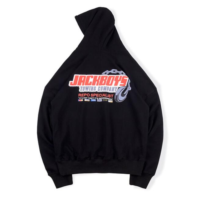 

20FWss Hooded Sweatshirt Men Women Couples Hoodies Hip-hop High Street Hoodie Men, Black