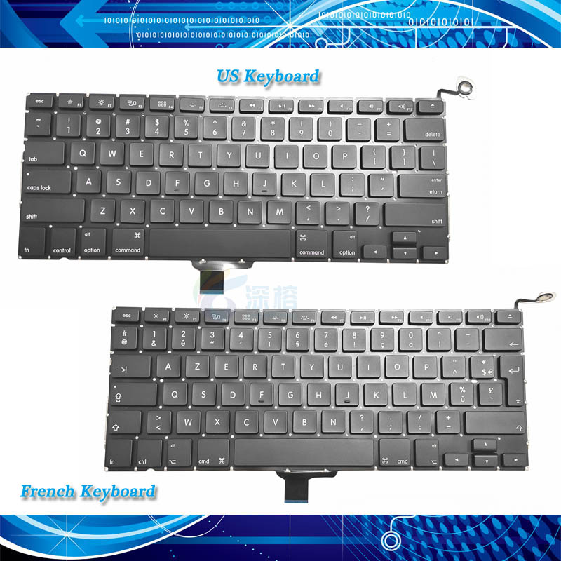 

A1278 keyboard for Pro laptop 13" US/UK/French/Spanish/German/Russian/Italian/Korean/Turkish/Arabic Keyboard 2009-2012