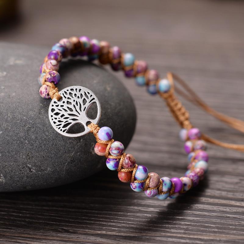 

New Boho Bracelet Hand Woven Natural Stone Bracelet Energy Yoga Charm for Women