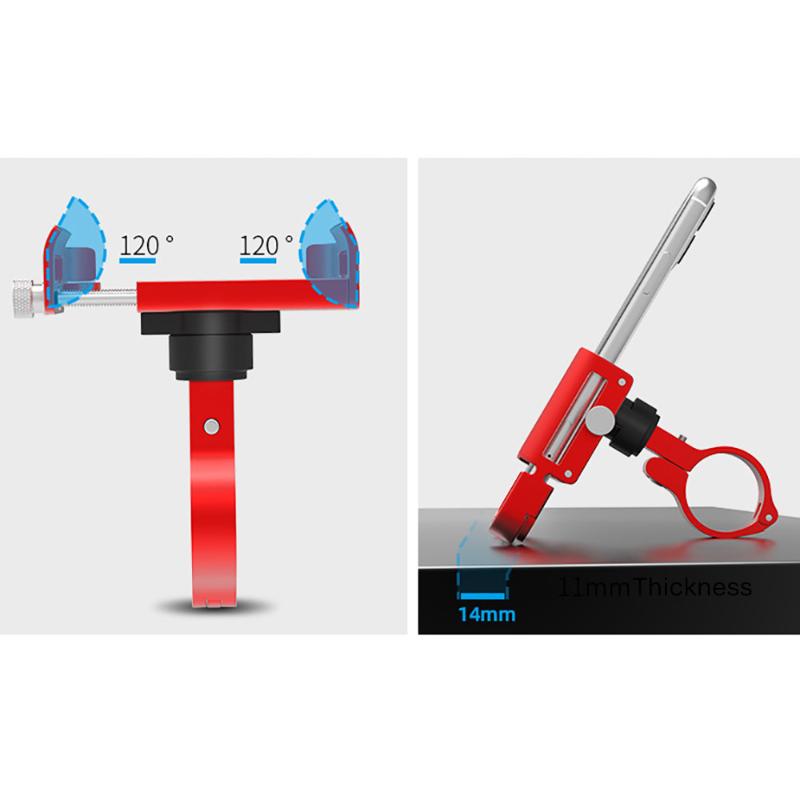 

Phone Mount Bicycle Mobile Phone Holder Aluminum Alloy Fixed GPS Bracket Riding Durable Adjustable Bike Cellphone Stand