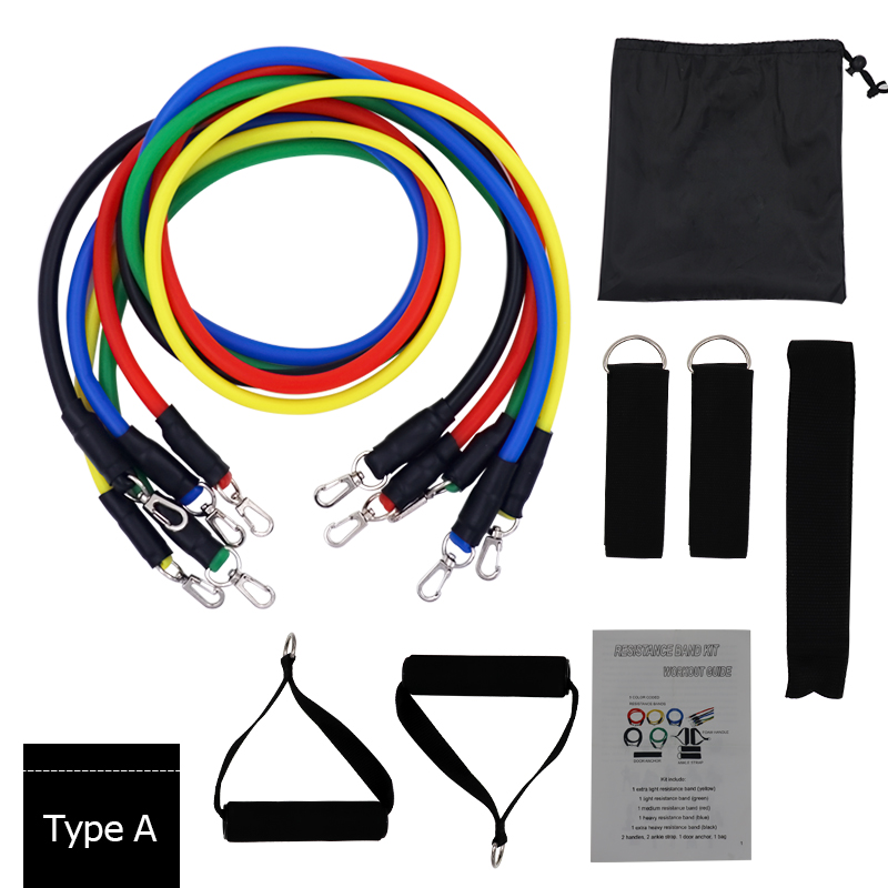 

YOUGLE 11pcs /set Resistance Bands Set Latex Tubes Pull Rope With Door Anchor Handles Ankle Straps For Training Physical