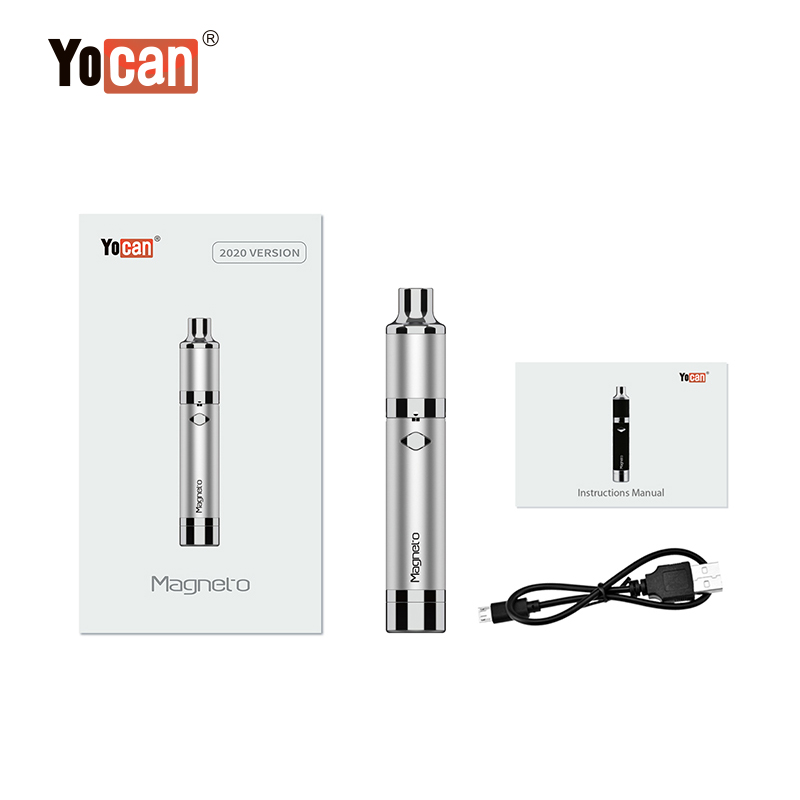 

Original New Yocan Magneto Wax Pen E-Cigarette Kits With Magneto Connection & Dab Tool 1100mAh Battery Silicone Jar Ceramic Coil Wax Vapor, Multi