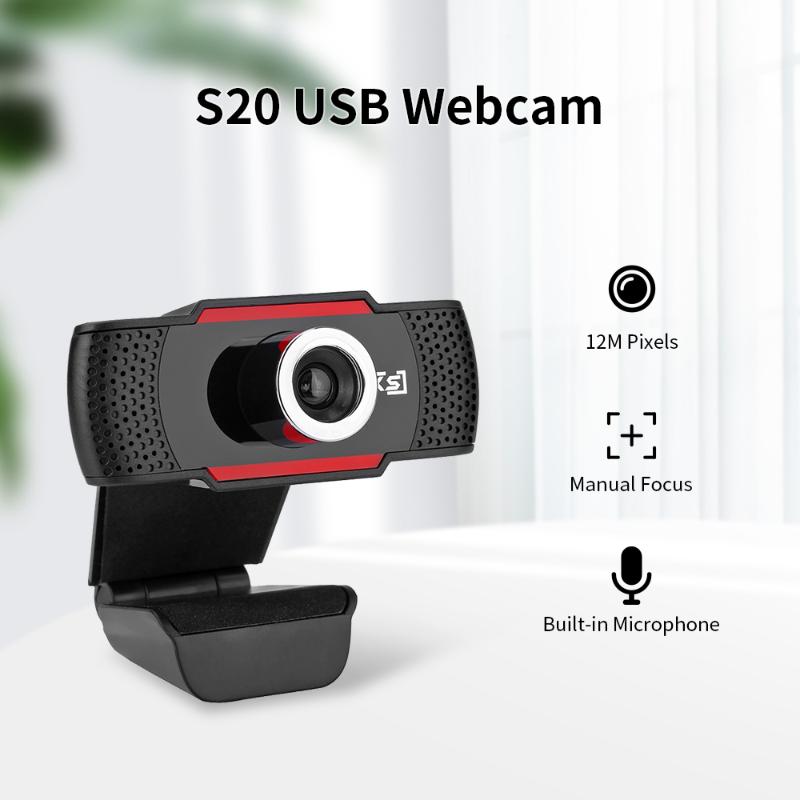 

HXSJ S20 HD Webcam Manual Focus pc Computer web Camera with Built-in Sound Absorbing Microphone web cam for pc Computer Laptop
