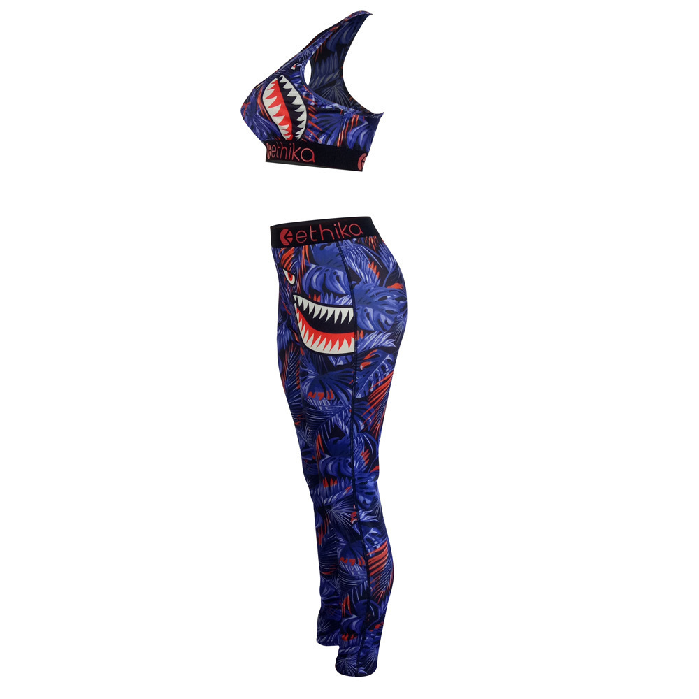 Ethika Women Designer Sexy Swimsuit Crop Top Vest + Swim Pants Trunks