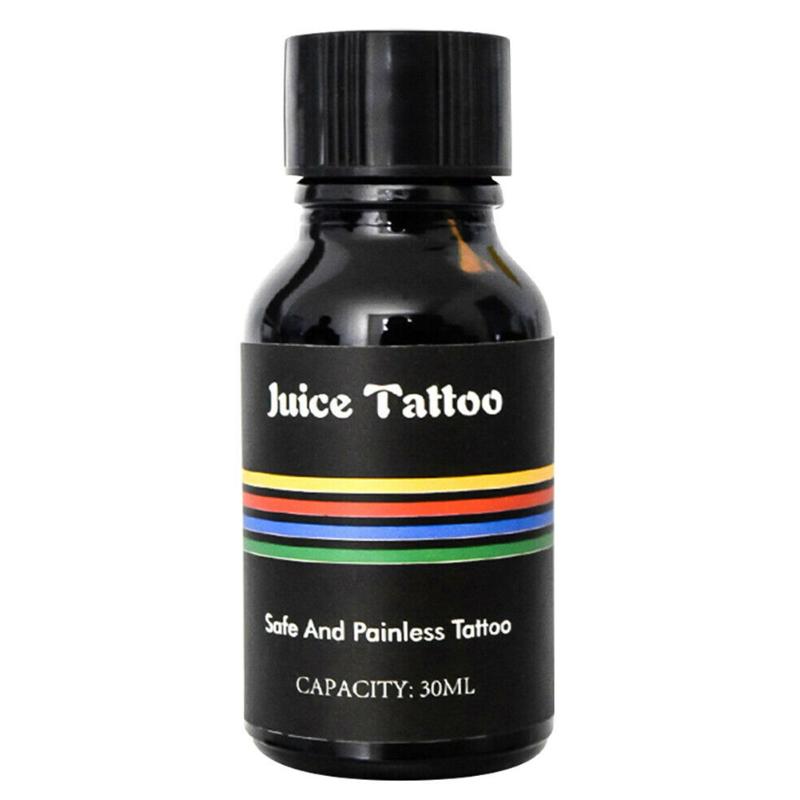 

30ml Makeup Organic Body Art Waterproof Pigment Non Toxic Long Lasting Home Easy Use DIY Juice Tattoo Ink Fast Painless