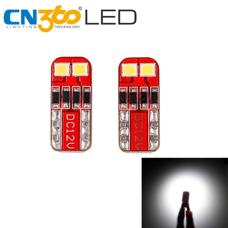 

CN360 2pcs Auto Car Light SMD Light T10 W5W LED Bulb 168 194 Car LED License Plate Lamp Reading Parking Lights 6000K White, As pic
