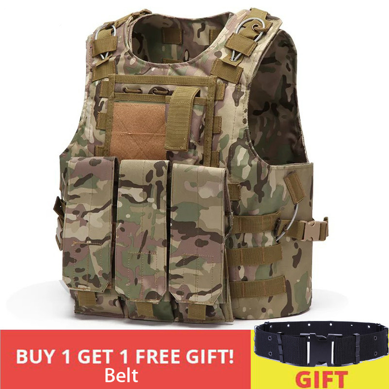 

Mens Tactical Vest Molle Combat Assault Plate Carrier Tactical Vest Hunting Multifunction Soldier Combat Vests