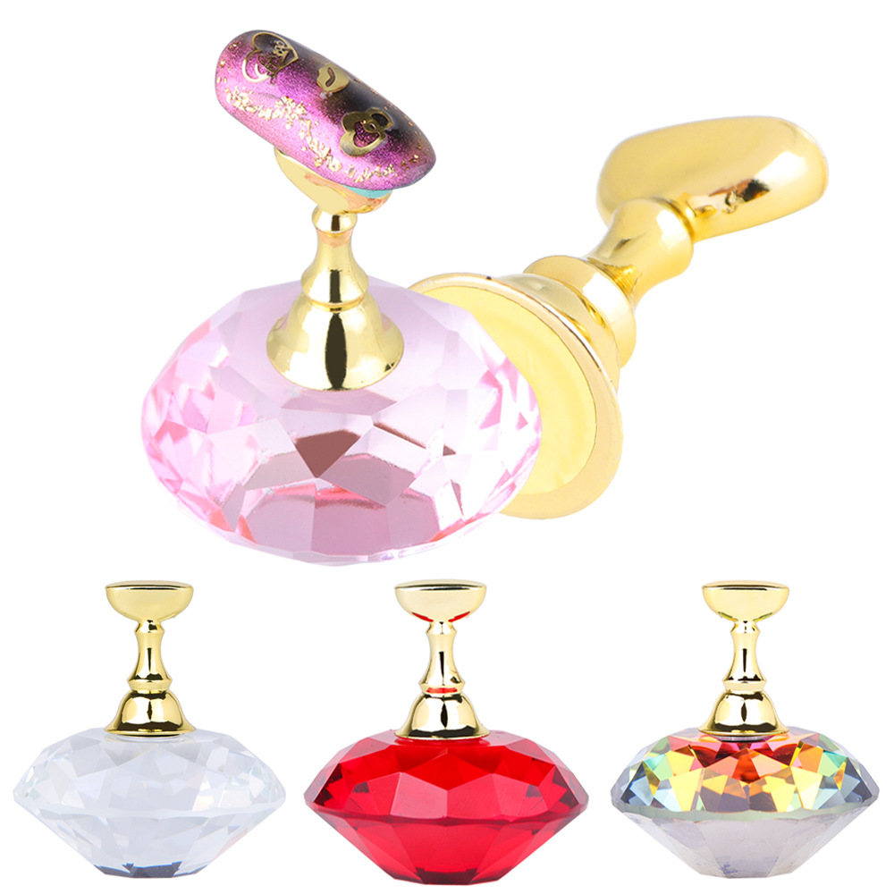 

New Magnetic Acrylic Manicure Tools Nail Practice Hand Exercises Pedestal Nail Supplies Nail Tips Display Stand