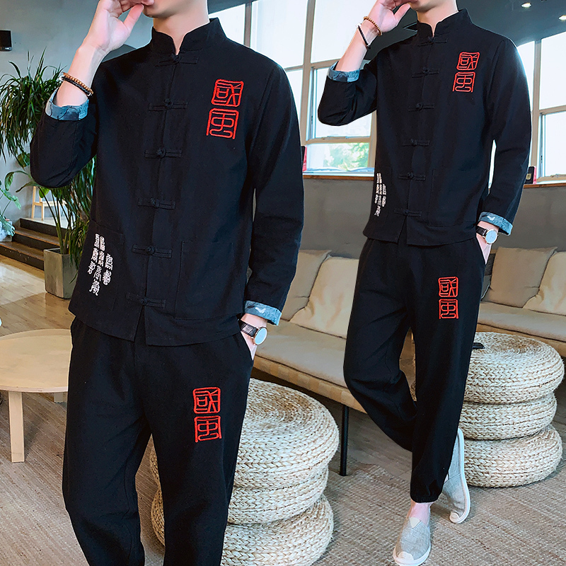 

heren kleding 2020 Men Set spring Man Sport 2 Piece Set Sport Suit Jacket + Pant Tracksuit Male Tracksuit Asian Size Moda Hombre, Other