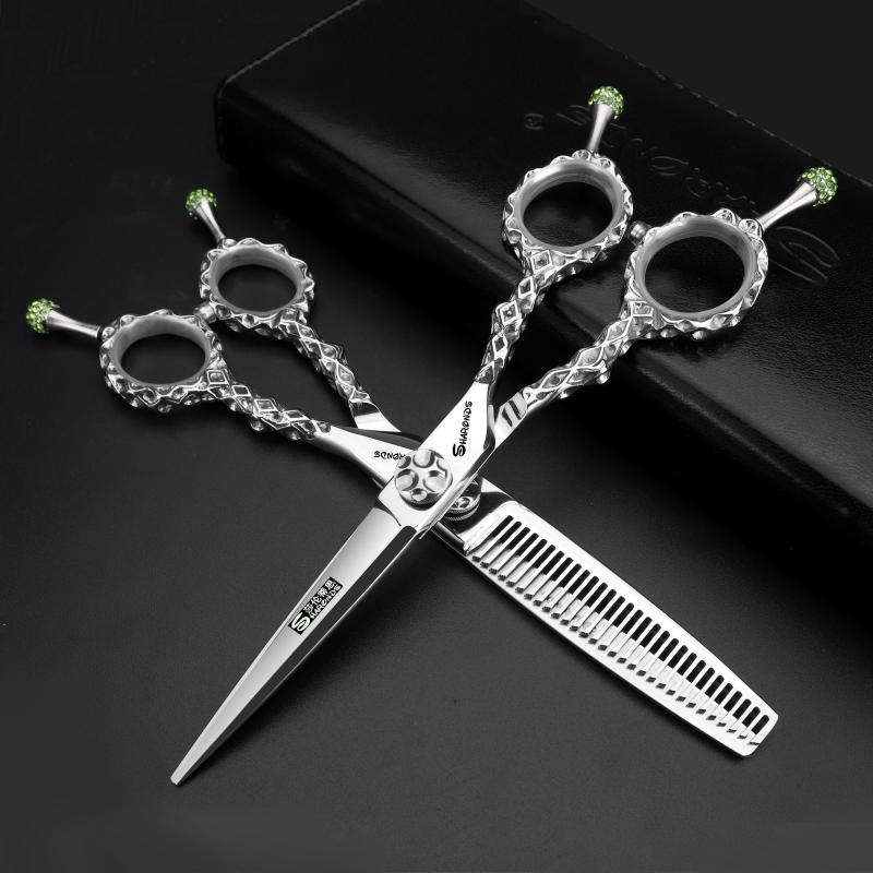 

scissors for hairdressing salon japanese 6 inch barber scissor 440c japanese steel professional scissors thinning set