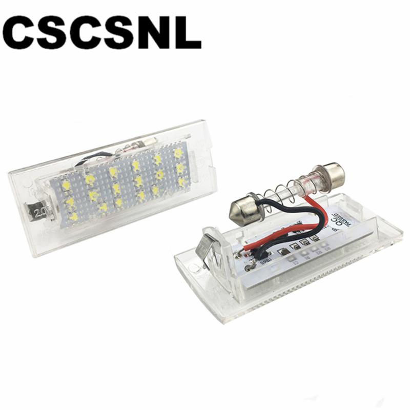 

2Pcs/set 18 LED Error Free License Number Plate Light For X5 E53 X3 E83 1999-2006 X3 E83 2003-2010 Car Styling Accessories, As pic