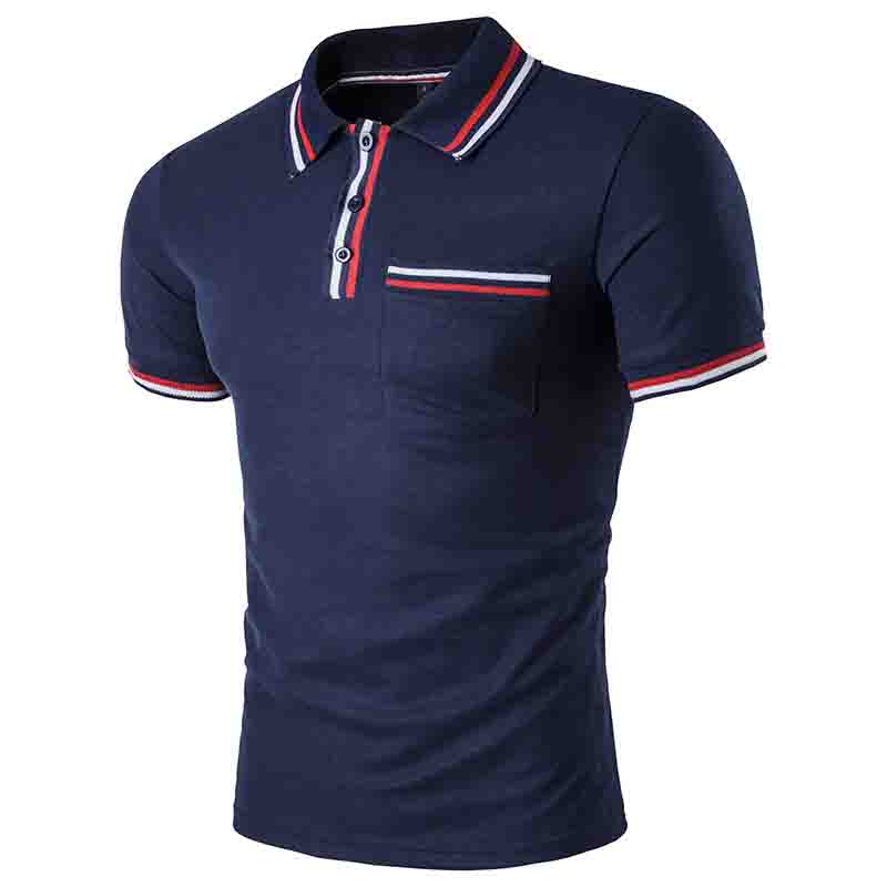 

HOT 2020 Men striped patchwork short sleeve Slim fit men's summer half sleeve clothes Young men's clothing Japanese boom, Black