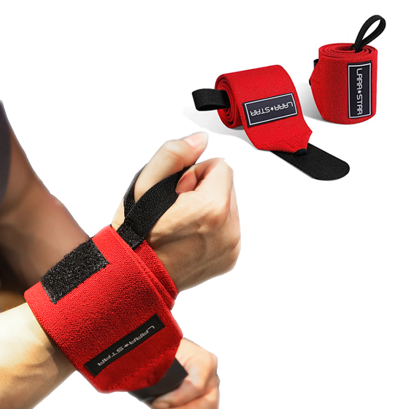 

Wrist Support Wraps with Thumb Loop Gym Elastic Straps for Weight Lifting Crossfit Strength Training Powerlifting, Red
