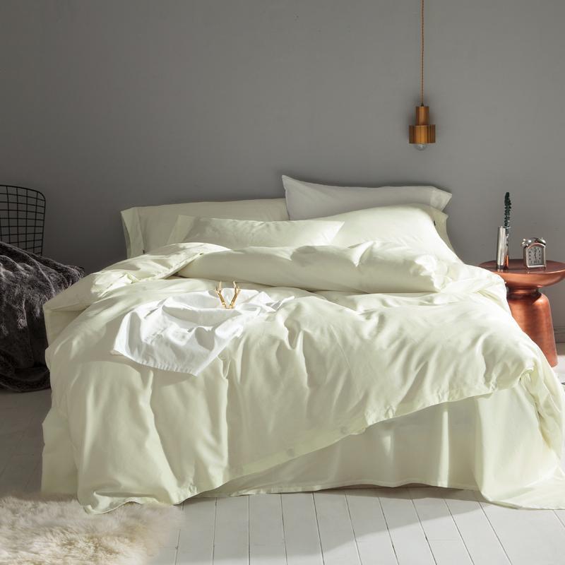 

J3 Solid White Silver Pink color Egyptian cotton Bedding set Queen King Double size Fitted Bed sheet set Duvet cover Pillowcase, Bedding set 9