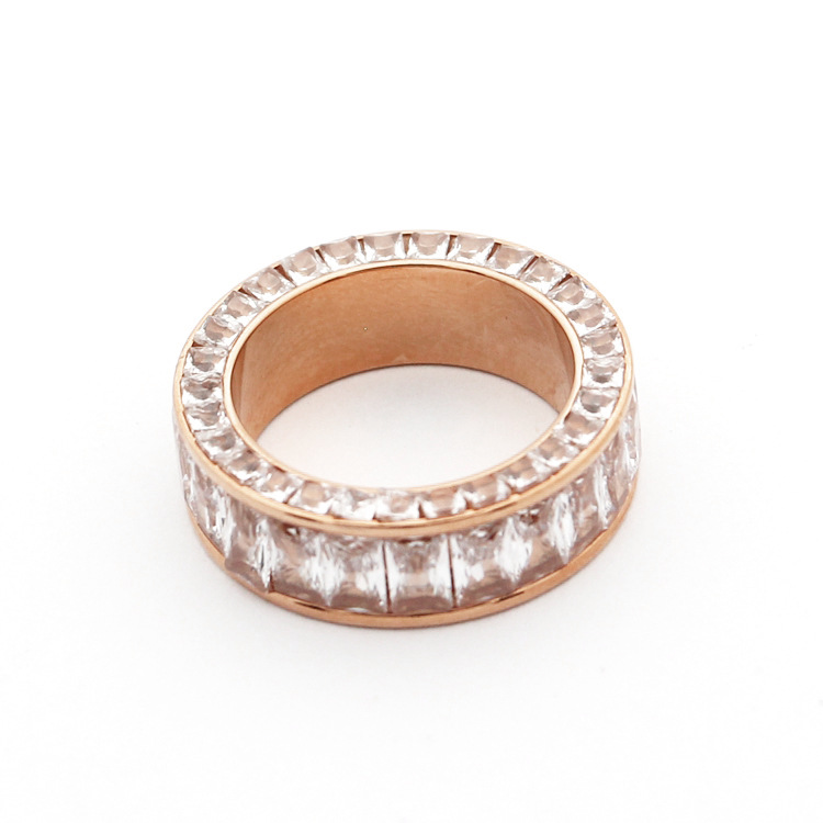

fashion jewelry ring wholesale letter white explosion stone ring single row diamond ring gold trade rings women rings