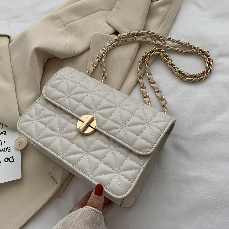 

Embroidery Thread Solid Color Simple Flap Bag PU Leather Crossbody Bags for Women 2020 Summer Fashion Mini Shoulder Han, Black