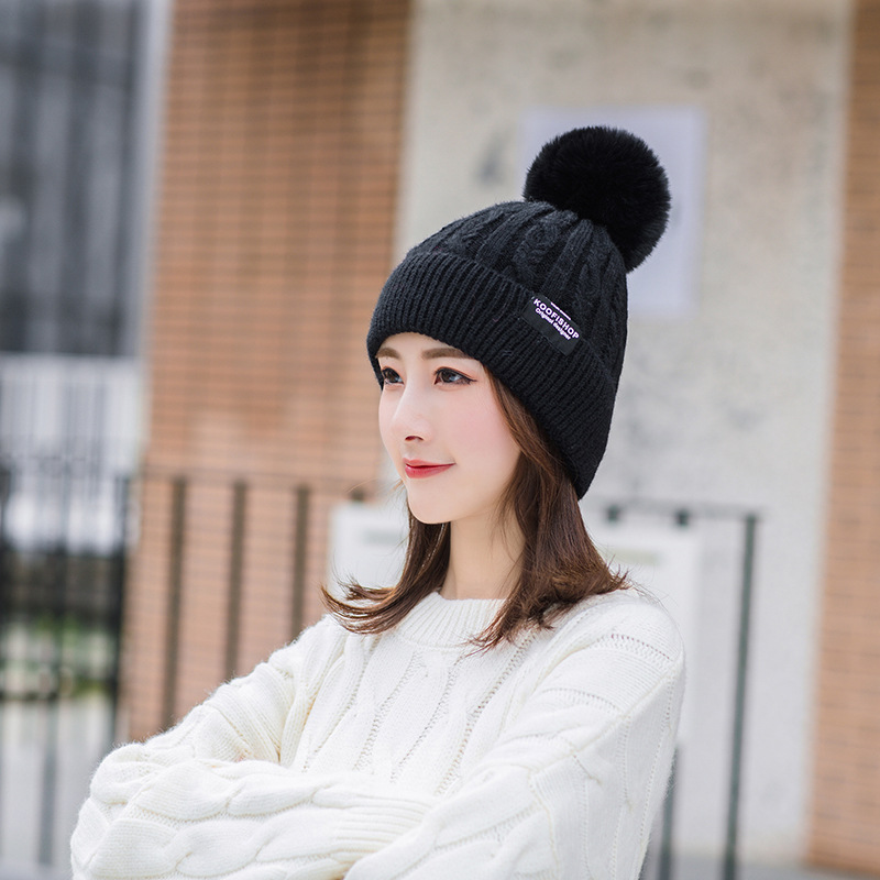 

2020 Slouchy Knitting Beanie Hip Hop Cap Warm Winter Ski Hats Caps black, White