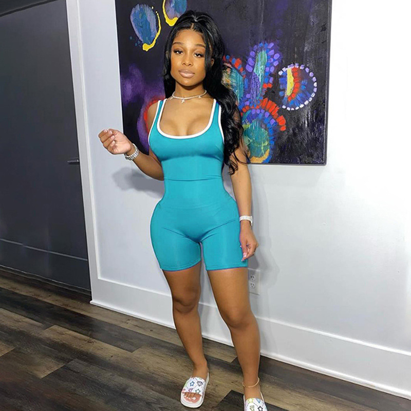

Sexy Solid Yoga Set Women Sportwear Padded Seamless One Piece Suit Sleeveless Outfits Sport Suit Bodysuit Workout Wear 2020, Green