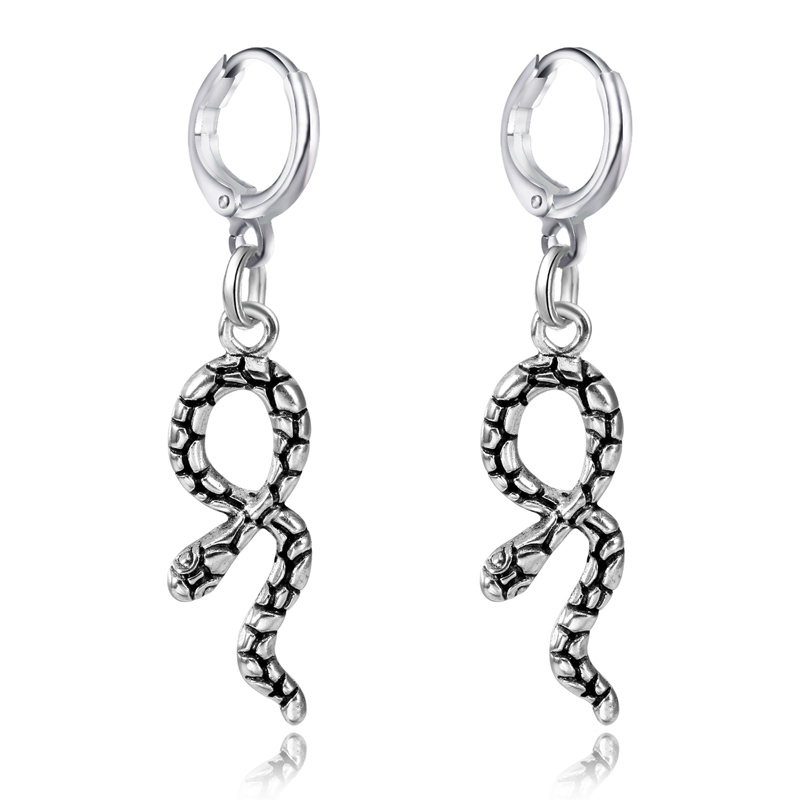 

1pair Ethnic Snake Hoop Earrings Small Earring For Women Oorbellen Vintage jewelry Cute Animal Pendientes E0268