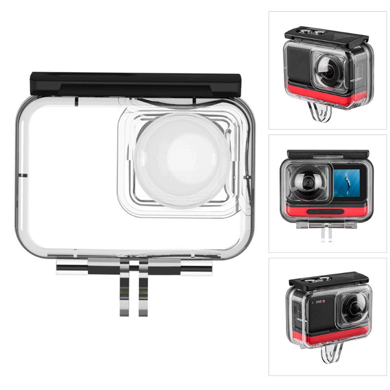 

Waterproof Camera Housing Case 40M Housings Photography Accessory Compatible with Insta360 ONE R 360 Edition Action Cameras