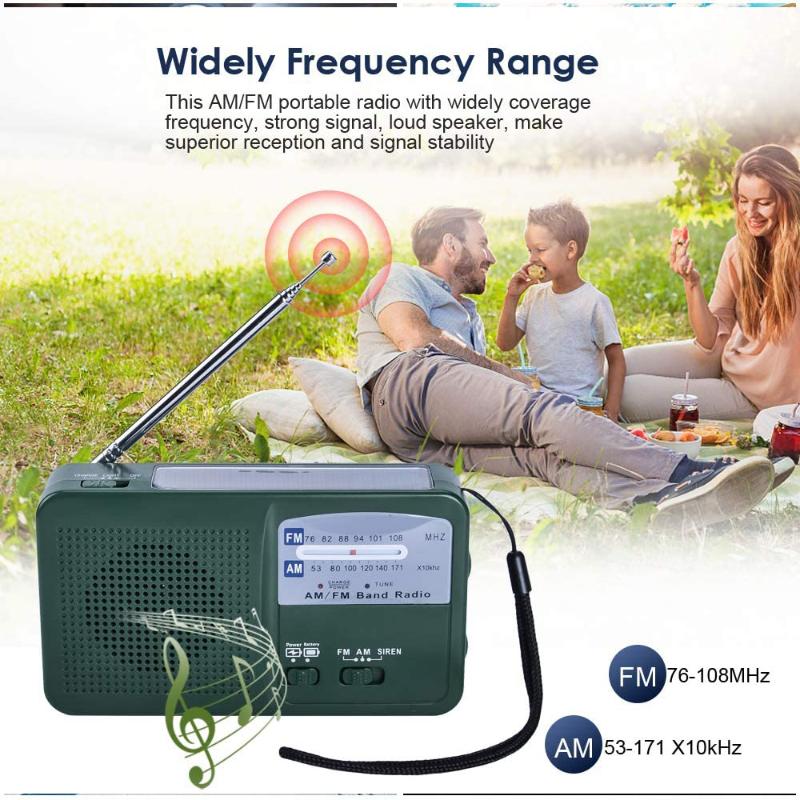 

Portable Fm Am Radio Solar Emergency Radio World Receiver Hand Crank Power Emergency Outdoor Portable Solar