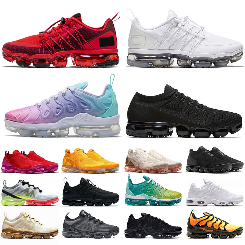 

tn plus big size us 13 mens womens running shoes black moc plus tn fly knit speed man trainers sports sneakers eur 36-47, A2 triple white 36-47