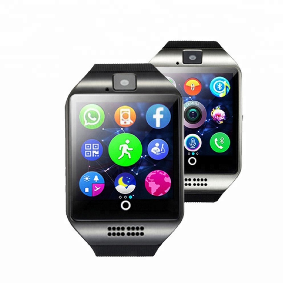

Q18 Smart Watch Bluetooth Smart watches for Android Cellphones Support SIM Card Camera Answer Call and Set up Various Language pk gt08 V8