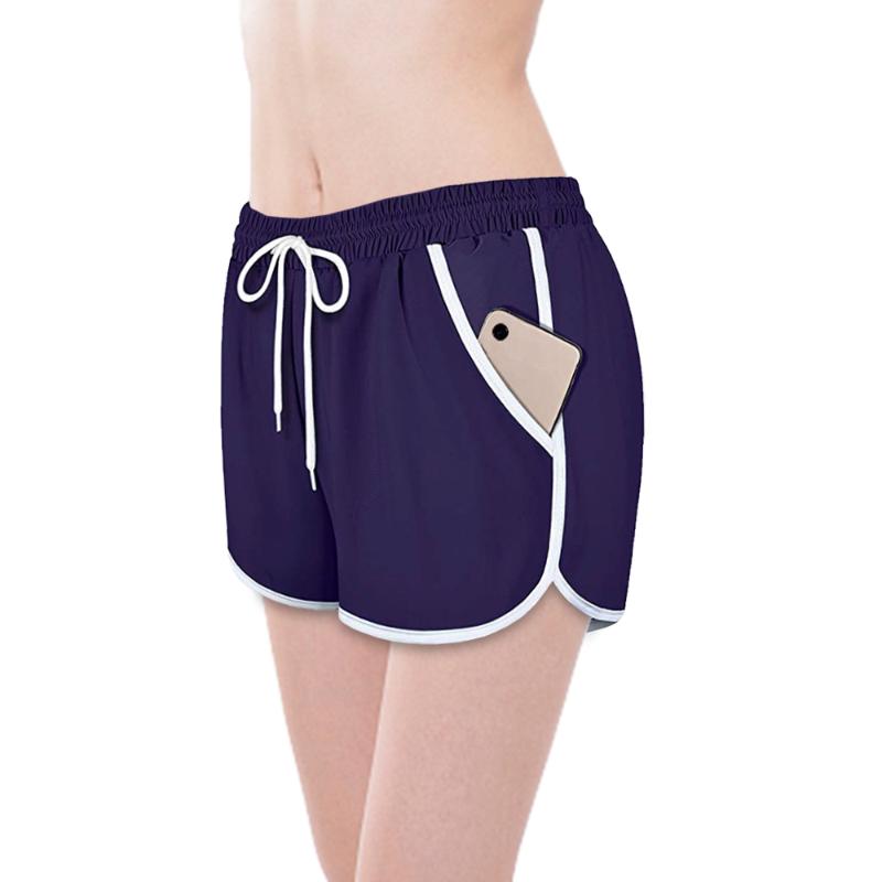 

Sport Shorts Quick Drying Yoga Shorts for Women Gym Workout Fitness Running Sport Short Pant Female Elastic Waistband Sportswear, White