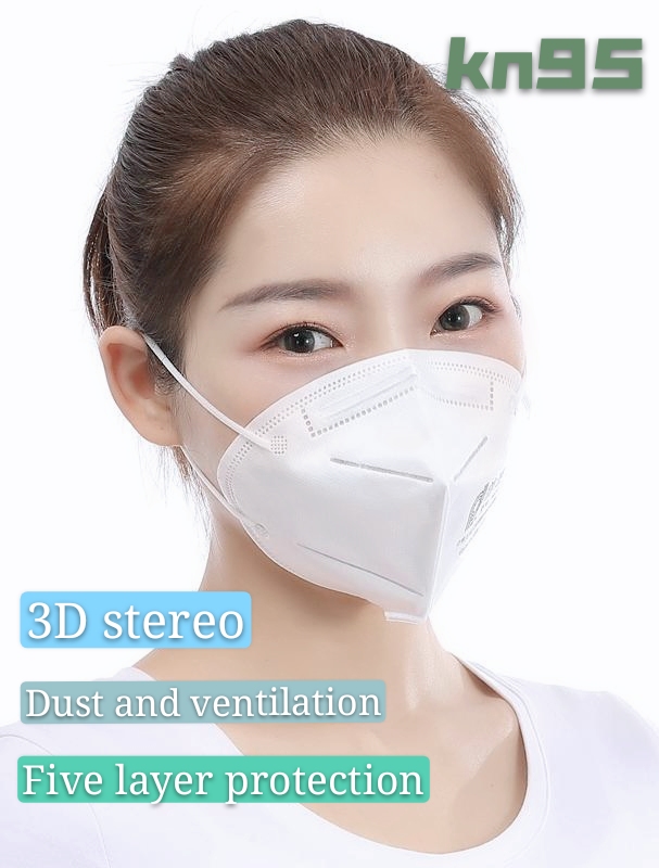 

Kn95 disposable mask five-layer protection with meltblown cloth disposable mask 3D three-dimensional foldable adult model (1 pack