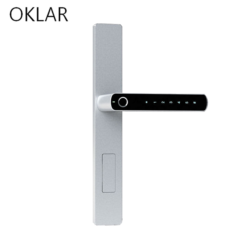 

OKLAR Smart Fingerprint Door Lock Security Intelligent Lock Biometric Electronic Door With Password Unlock for Narrow