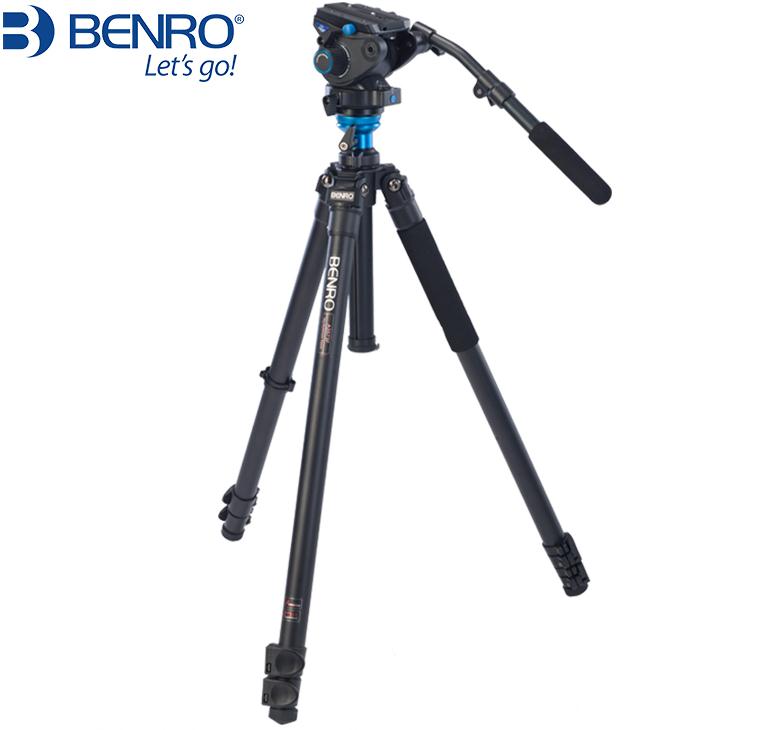 

Benro A3573FS6 Video Tripod Aluminum Single Tube Tripod with S6 Fluid Video Head