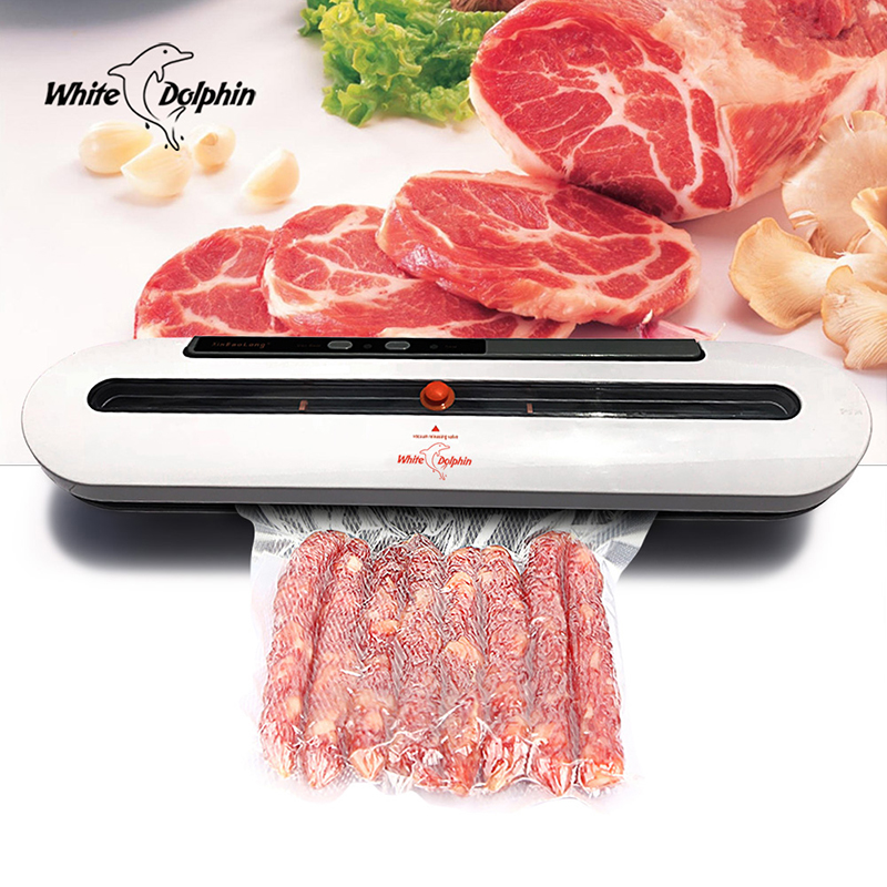 

White Dolphin Vacuum Sealer 110V 220V Electric Household Mini Vacuum Sealer Packaging Machine With 10pcs Storage bags