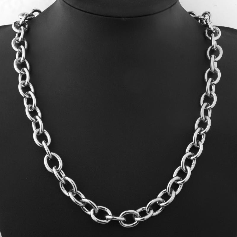 

Tisnium 11mm Silver Color Man O Chain Necklace Heavy Stainless Steel Necklace Hip-hop Style Male Jewelry Accessories Wholesale