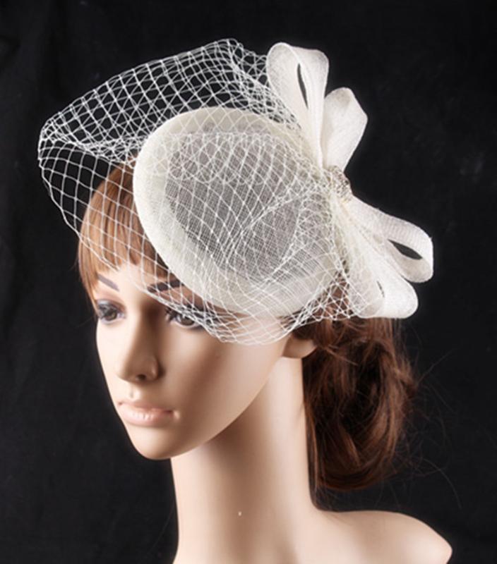 

Free Shipping Elegant Wedding Hats For Women Cheap Hair Accessories 2020 Vintage Bridal Hats In Stock Wedding Hat Veils