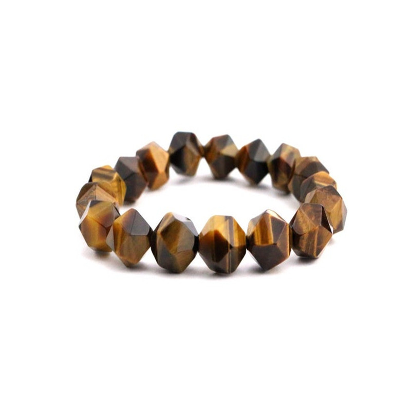 

Tiger Eye Stretchy Bracelets For Men Star Cut Tiger Eye Bracelet Healing Stone Mala Bracelet Spiritual Jeweley Mens Gift