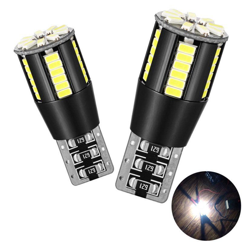 

2x W5W T10 LED 194 168 Light Bulb No Error Car Clearance Parking Light for Fiesta Focus 2 3 Mondeo 2 3 4 Fusion Kuga, As pic