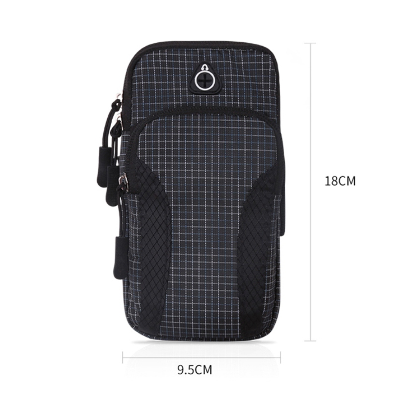 

Zippered Fitness Running Arm Band Bag Sport Armband Case Holder Pouch Adjustable Jogging Workout Phone Cover Smart Phone Bag