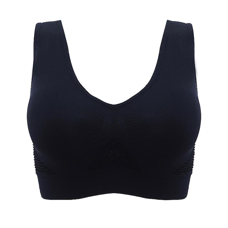 

Women's Workout Sport Bra High Impact Breathable Bra with Removable Pads, As pic
