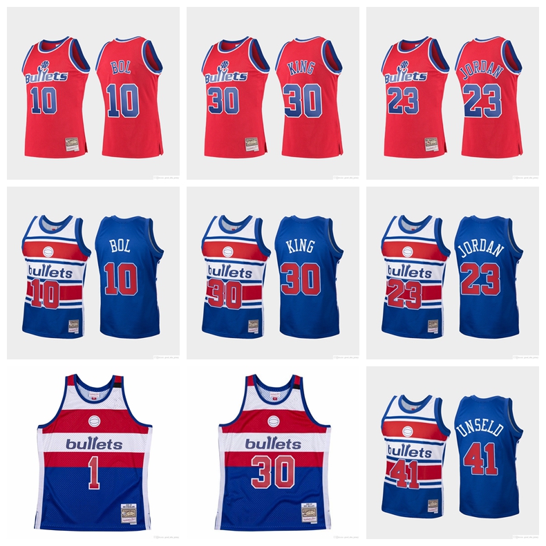 

Men Washington Bullets 23 Jordan Strickland Ben Wallace 10 BOL 30 king Mitchell&Ness 1996-97 Hardwoods Classics Swingman Jersey, Wine red