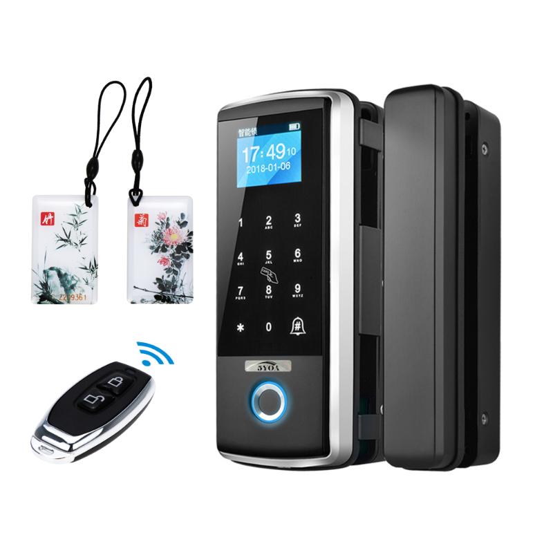 

Smart Door Lock Fingerprint Electronic Digital Gate Opener Electric RFID Biometric finger print security Glass Password Card