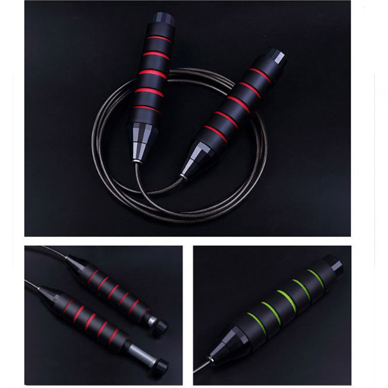 

Double-bearing steel wire adult children's student sporting goods fitness standard training adjustable weight-bearing skipping r