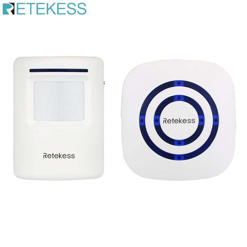 

RETEKESS T801 Wireless Chime Alarm Alert Doorbell with PIR Motion Sensor Infrared Detector Induction Gate Entry Door Bell Home