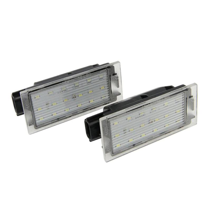 

12V White LED Number License Plate Light For Twingo Clio Megane Lagane, As pic